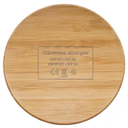 Wholesale 9V 1.2A Fast Wireless Charging 15W  Bamboo Wood Wireless Charger Qi Wireless Charger stand for iphone 13