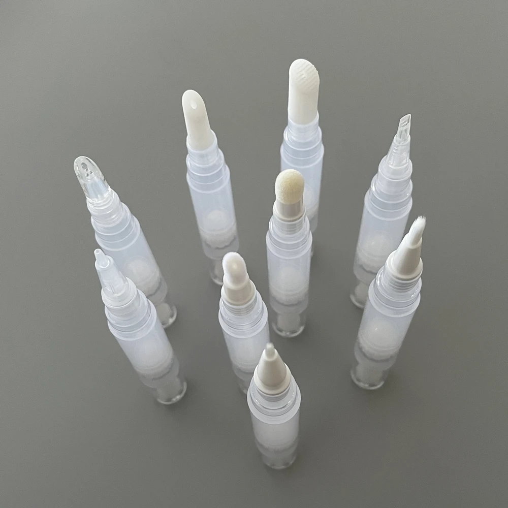 Stock100pcs 4.5ml empty tube Cuticle Nutrition Oil pen Liquid Lipstick pen Empty Twist Cosmetic Pen with brush