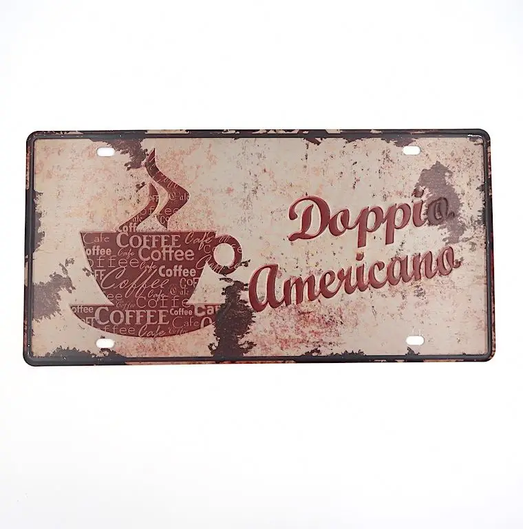 European And American Style Wall Plaque Customized Vintage Retro Metal Embossed Tin Sign