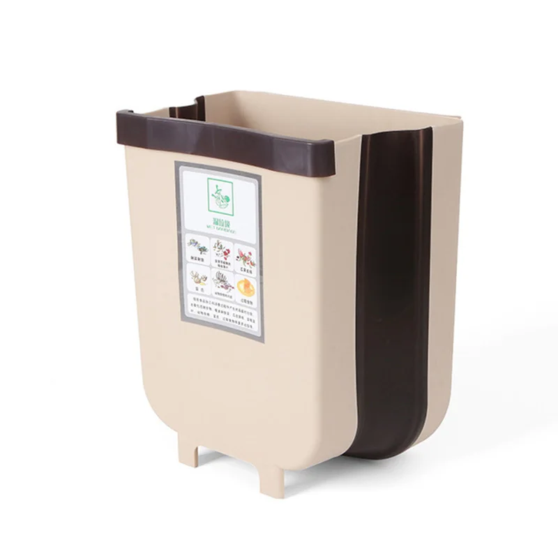 
Waste Bin Kitchen Plastic Folding Trash Can, Plastic Foldable Car Trash Can 