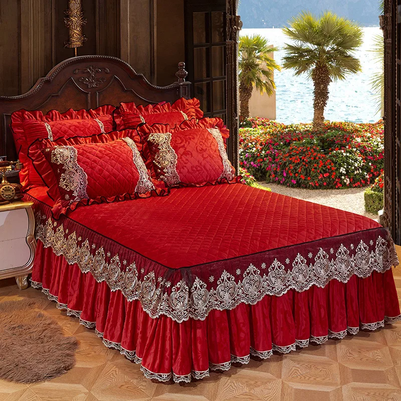 Bed Skirt Single Piece Princess Wind Hats Do Not Pilling Shrinkage Simple Style