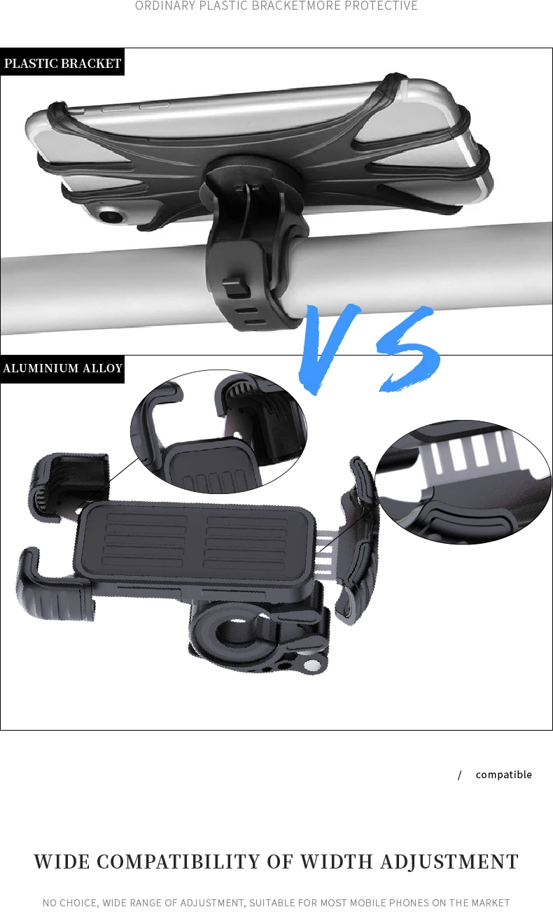 Auto-locking Bike Phone Mount Holder Motorcycle Phone Mount for Handlebar Accessories 360 degree rotation