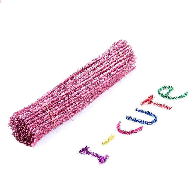 2023 New Diy Stuff Kid Creative Plush Chenille Sticks Stem Pipe Cleaner Hand Craft Accessories Child Toys Easter Spring Dec