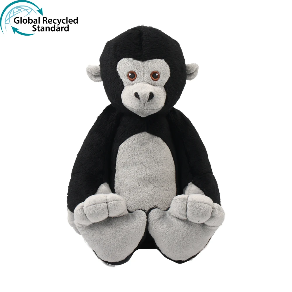 Сертифицированная GRS Экологически чистая мягкая игрушка Gorilla в виде животного