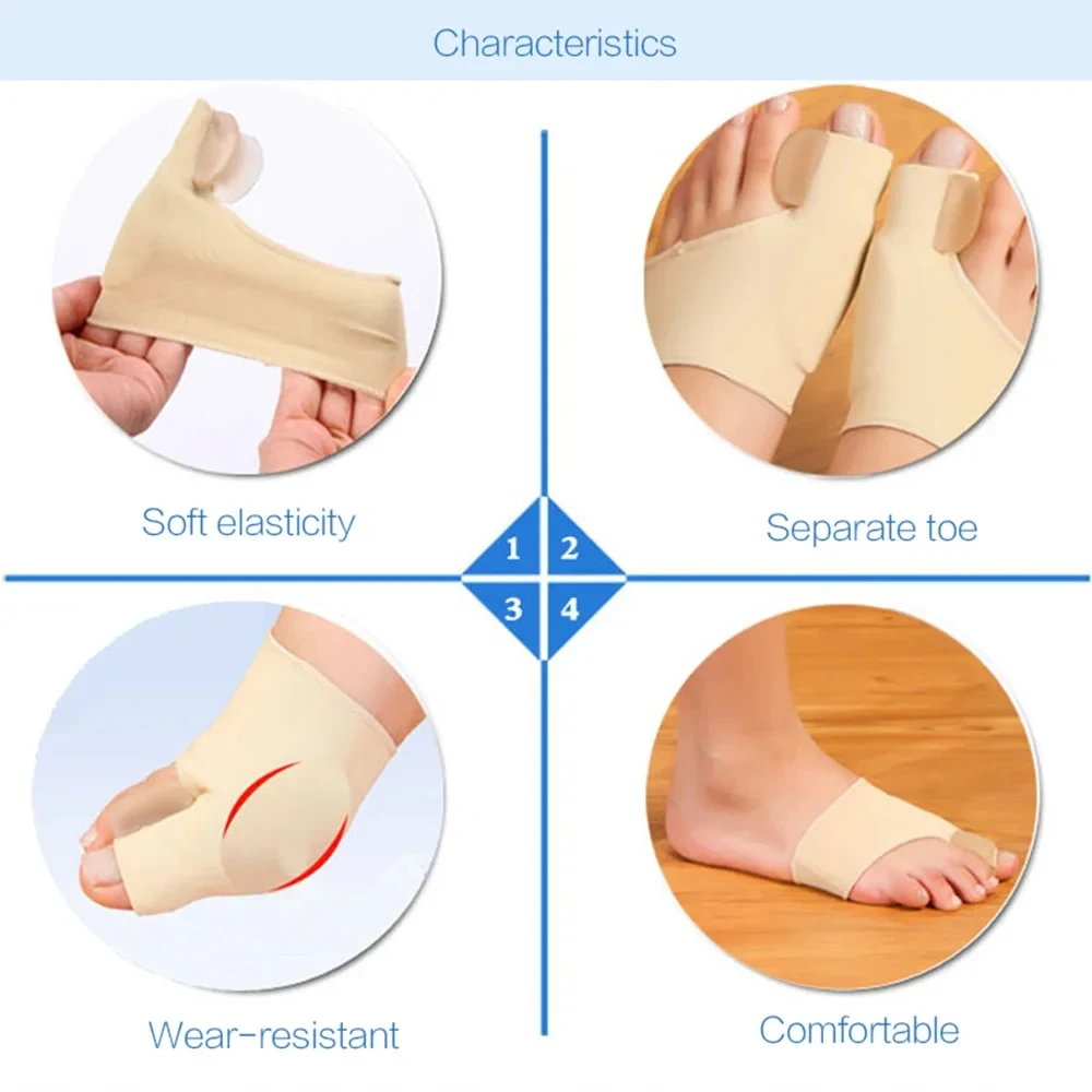 Factory Wholesale Bunion Corrector Toe Separator Orthosis Fabric Reusable Toe Nail Separator Bunion Corrector