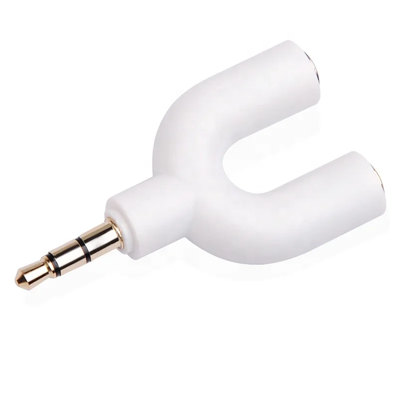 USENGKA 2 in 1 Audio Splitter 3.5mm Earphone Splitter Hub Adapter Converter Connector Music Sharing