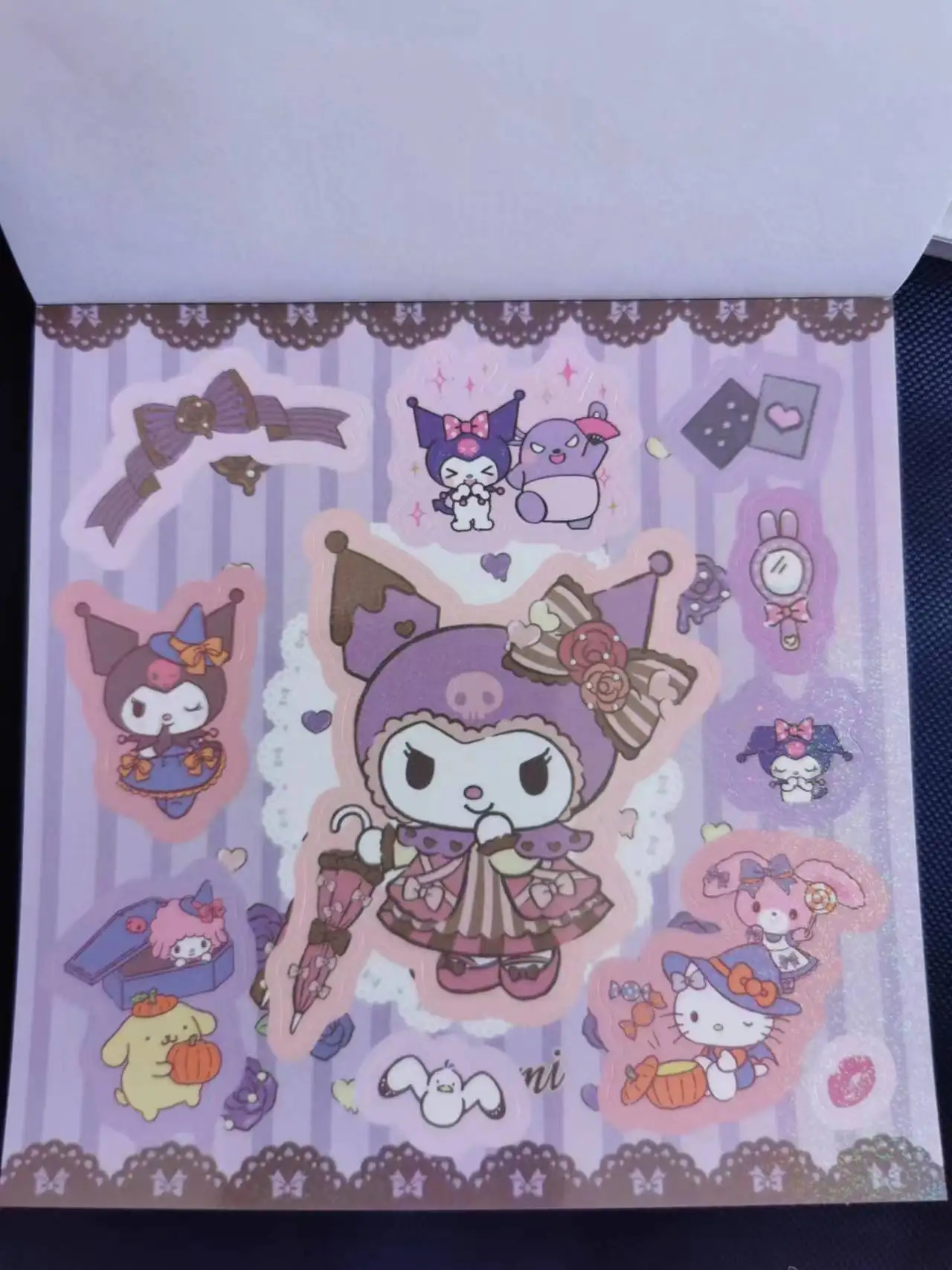 kawaii decorative stickers notebook creative wholesale cheap price cute kitty sticker anime cartoon sticker notebook