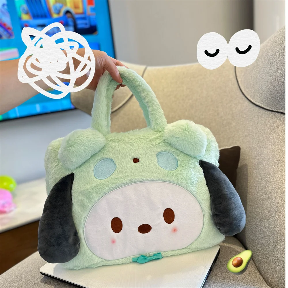 Hejin 2024 Wholesale Hot Selling Kitty Cute Plush Laptop Bag Student Plush Cartoon Handbag Ladies Bag