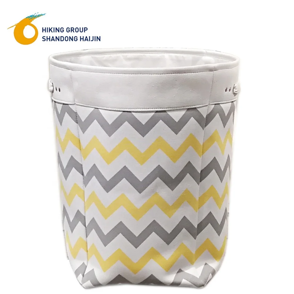 customizable high-quality color Geometric patterns bedroom storage basket laundry for home with match color lining