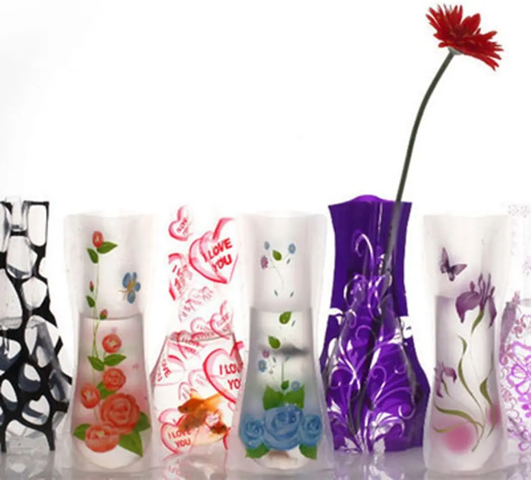 Складная пластиковая ваза для цветов