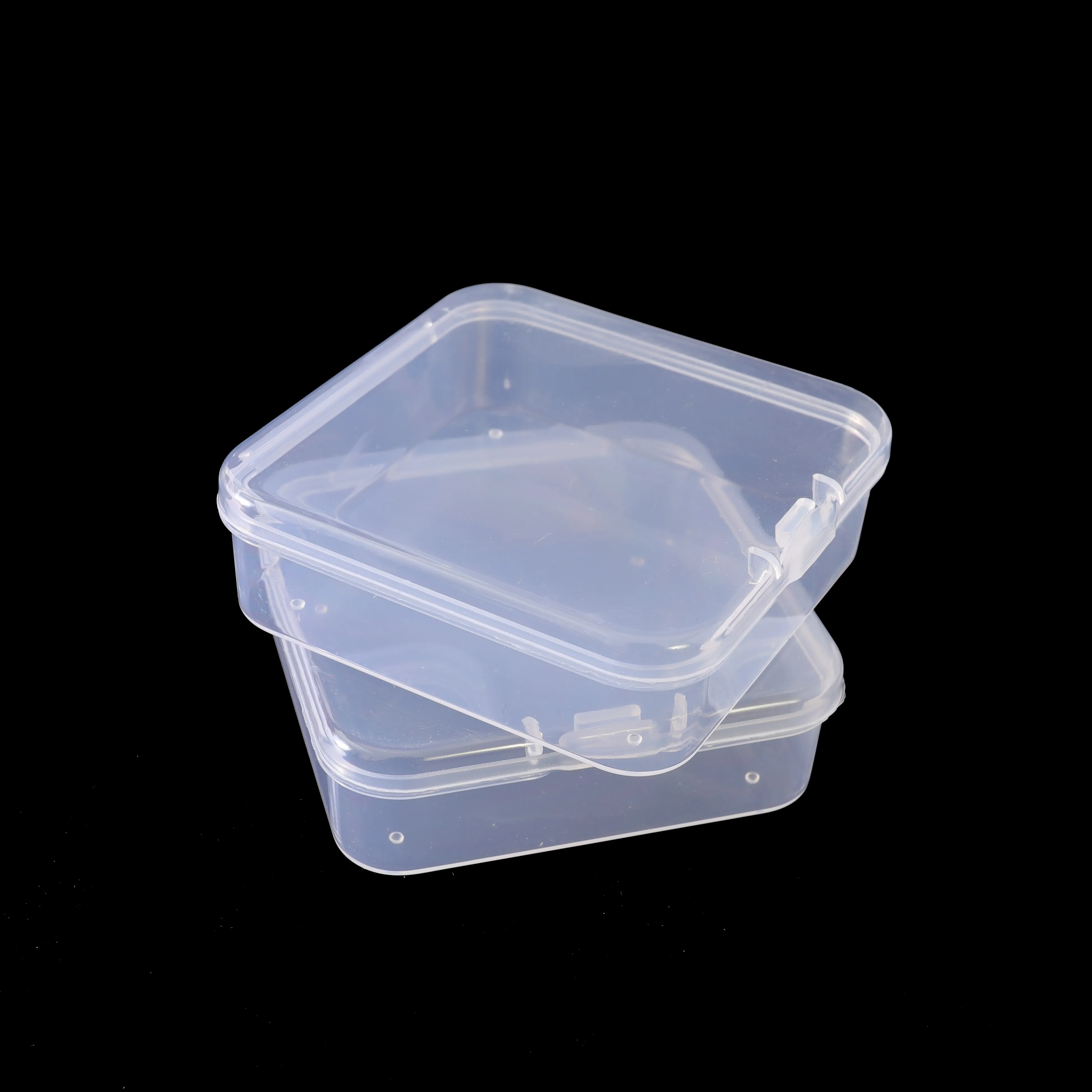 Print LOGO transparent small plastic box organizer pp bead jewelry box