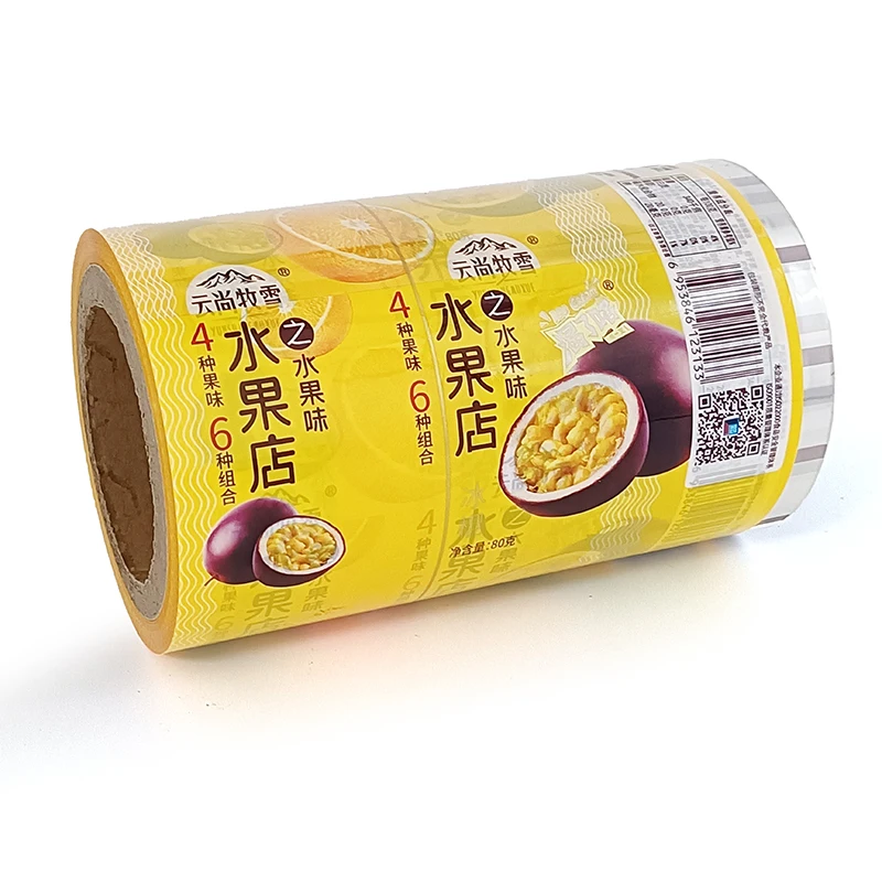 Automatic Plastic Film Roll Packaging Bags For Food Popsicle Wrapper Packaging With Window