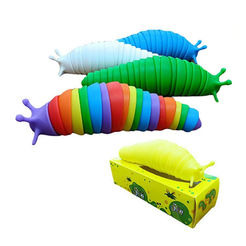 TikTok Pop Decompression Toys Slug Fidget Articulated Fun Snail Friendly Sensory Toy Fidget Slug Safe material slug toy
