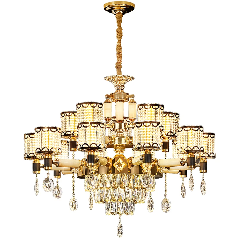Crystal Luxury Modern Ceiling Chandelier & Pendant Lights for Living Room Hotel Lobby Conference Room jade pendant