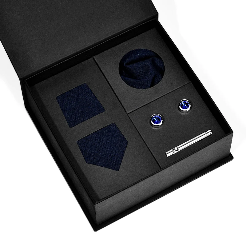 Wool material Neck Tie Set for Men Slim Necktie Bowtie Handkerchief Suit Ties Cravat Butterfly Corbatas Gift Bow Cotton OEM