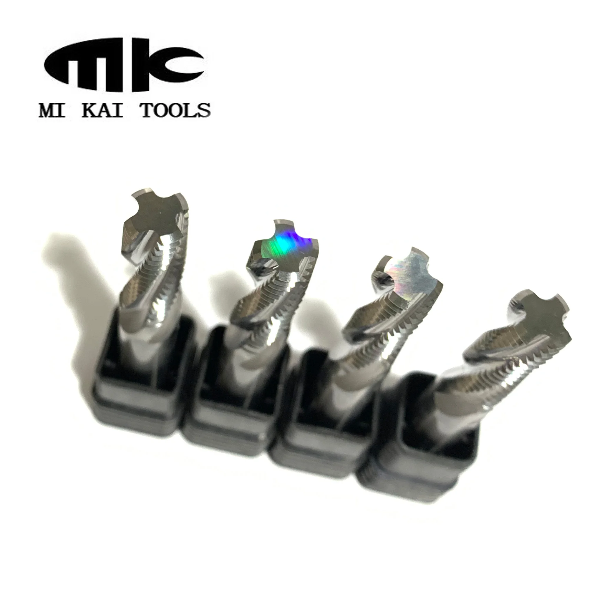 MK Solid Carbide End Mill Cutters 4Flutes Cutting Tool M8 Thread Mill For Steel