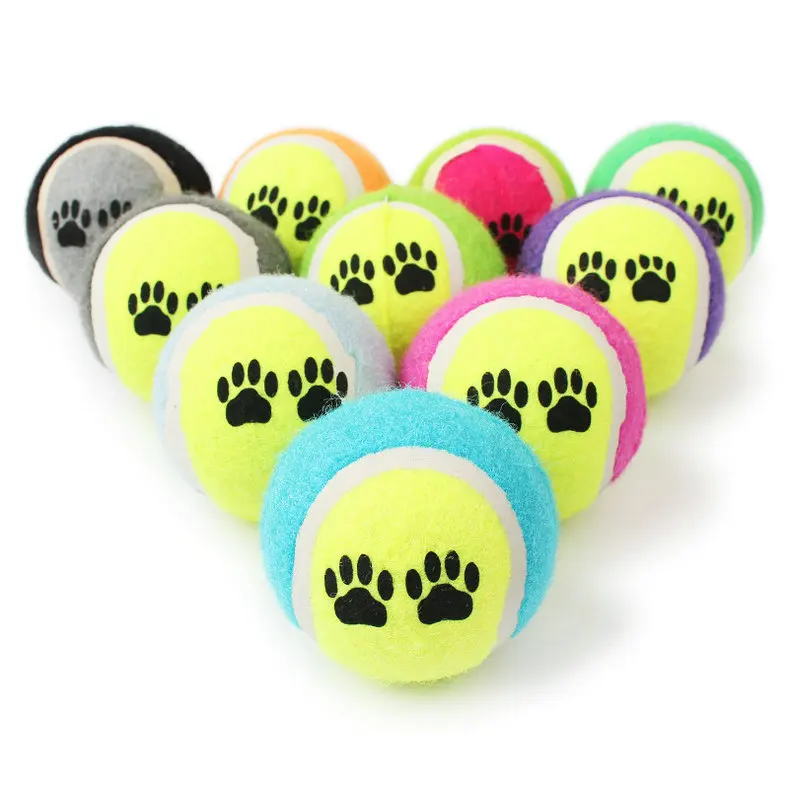 Wholesale Pet Training Products Various Color Dog Toy Chew Custom Print Tennis Ball Dog