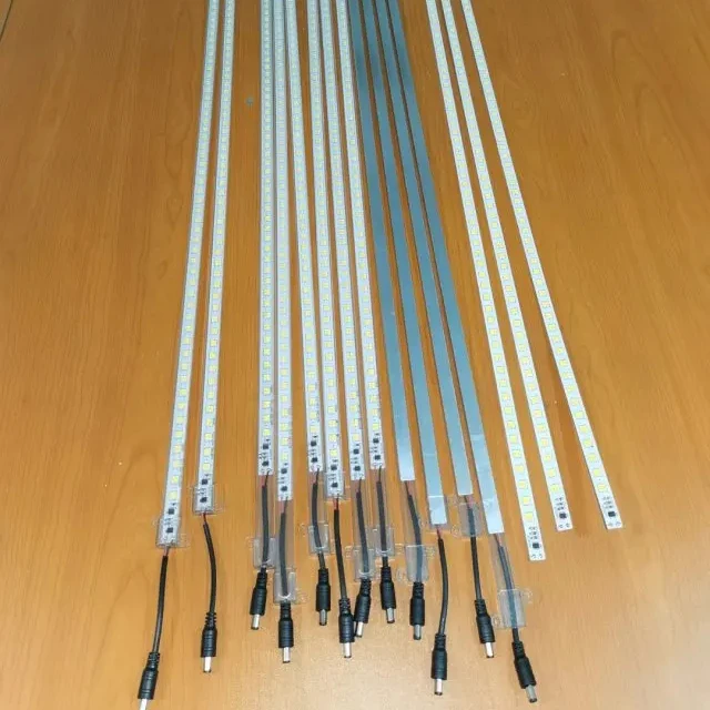 AC220V 0 5 м 1 smd5730 шт. крышка Светодиодная панель лампа жесткая лента 100 см 144 светодиоды алюминиевая