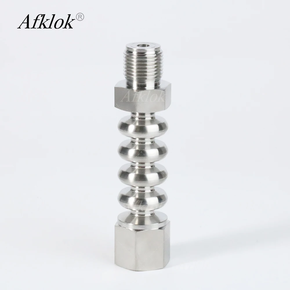 High Temperature Pressure Transmitter Sensor Heat Sink Connector Stainless Steel Female and Male Wire Radiator Adapter 1/4in