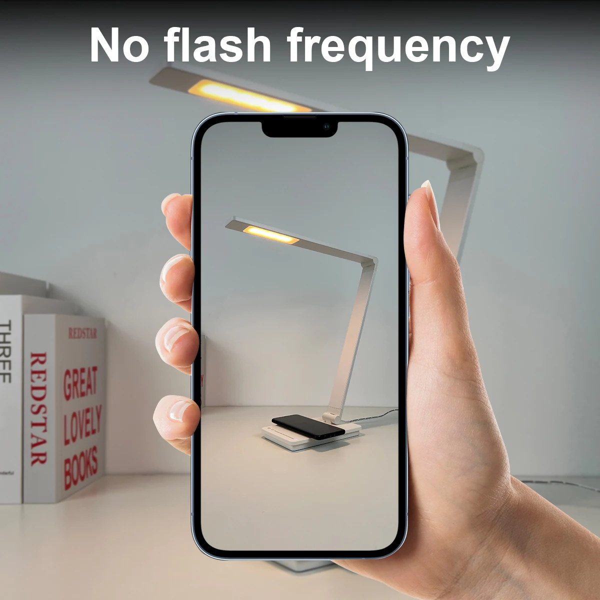 Popular New Design 7 Steps Dimming Desk Lamp with Wireless Charger 10W Study Lamp with Fast USB Charger 5V,2.4A