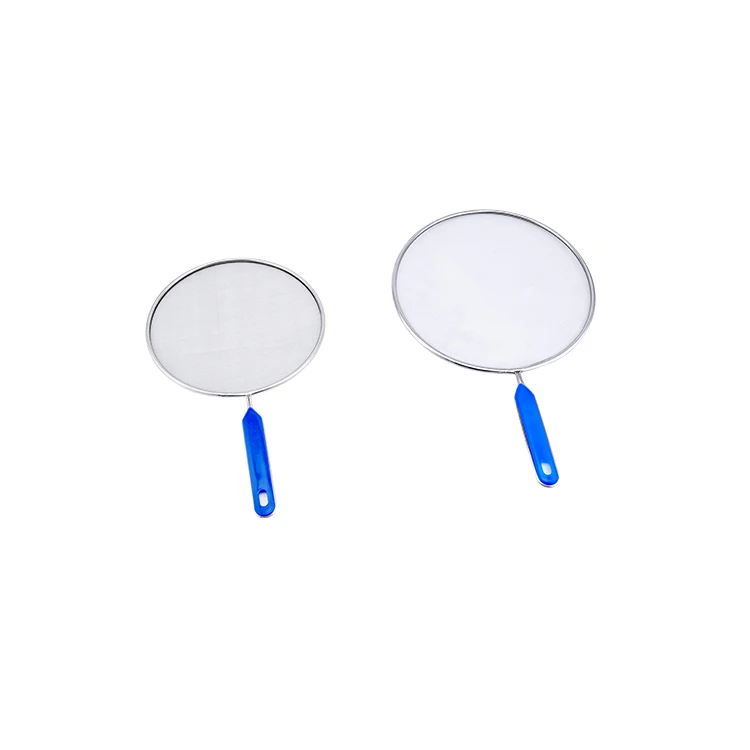 Kitchen Tools Minli Stainless Steel oil Splatter Screen Guard With Plastic Handle For Kitchen