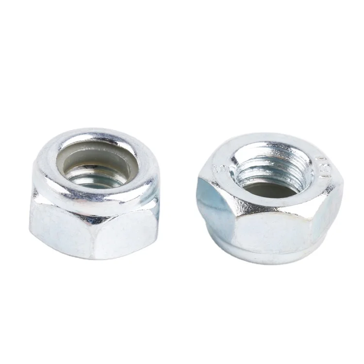Metric DIN 985 nylock nut carbon steel zinc plated Nylon Insert Hexagon Lock Nuts