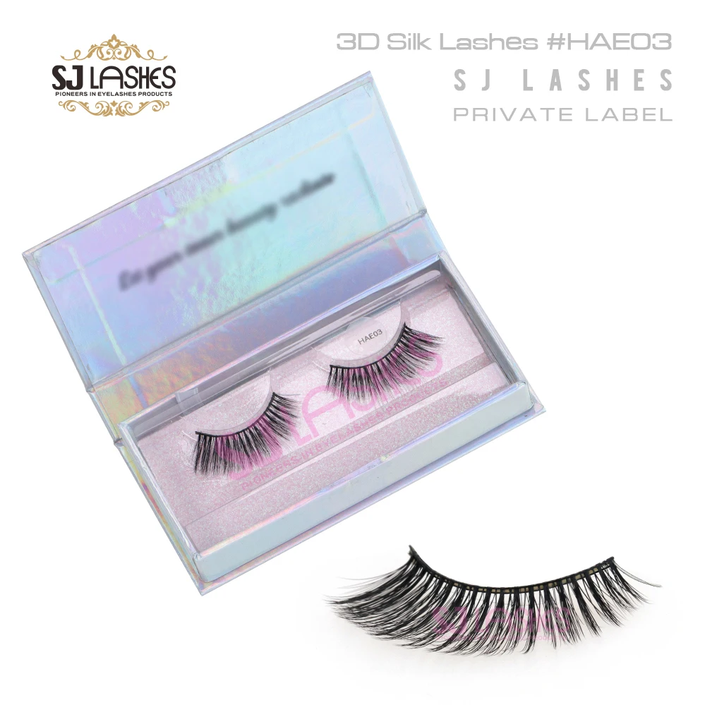 3D vegan faux mink lashes hand craft Natural style fast ship wholesale price with  beautiful box  HAE