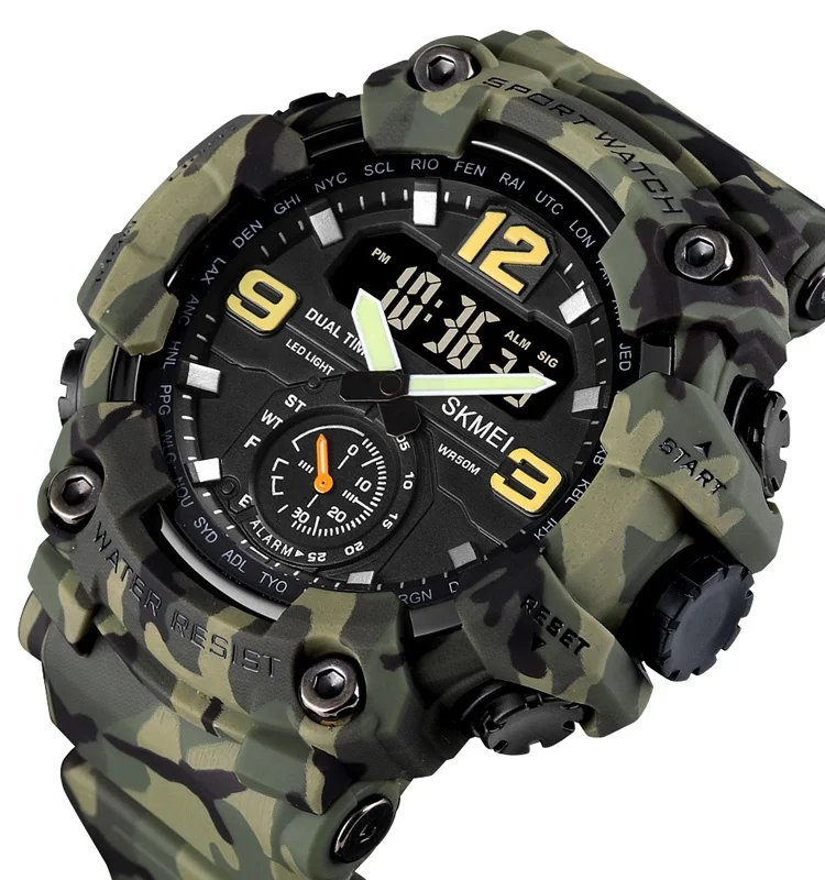 Продажа ручных наручных часов SKMEI 1637 relojes hombr al por mayor спортивные аналоговые цифровые кварцевые часы военные мужские