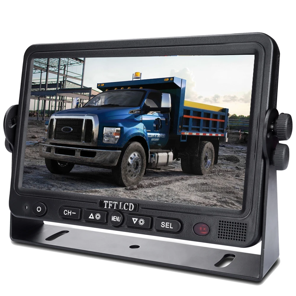 Truck Tractor 7 Inch Monitor LCD Quad Image Car Screen Cheap Price Split Car Video Bus Monitor