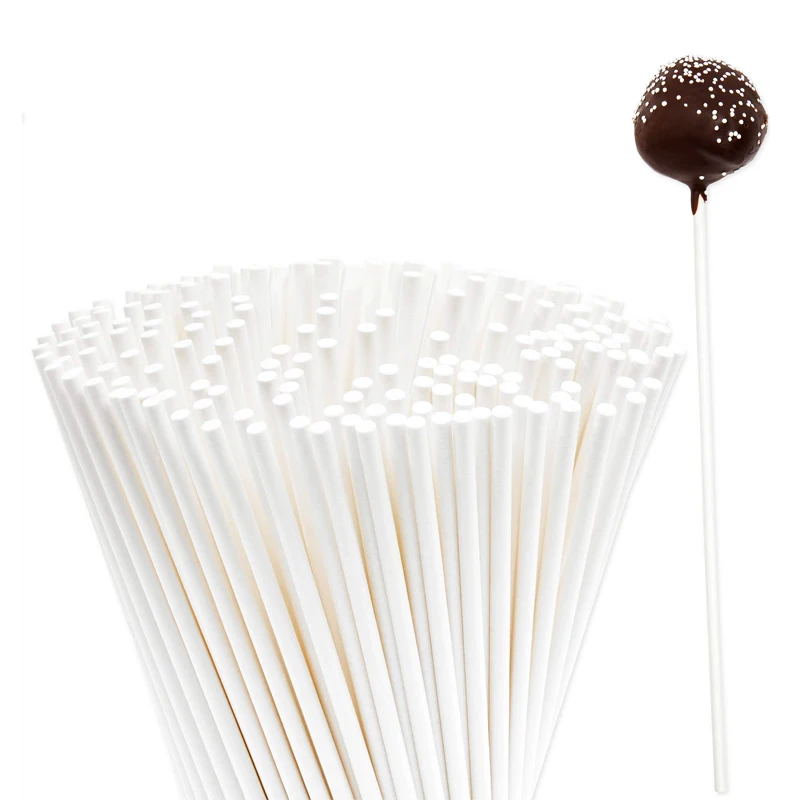 120*3.5 mm 2023 Factory Price Eco Friendly Food Grade Paper Lollipop Stick for Cake Pop Marshmallow Parties Anniversaries