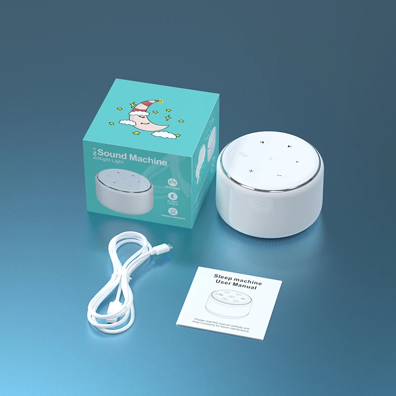 New Design with Night light Sleep Aid Device for Babywith Light and Music Function White Noise Sound Machine