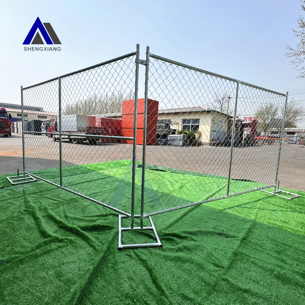 High quality galvanized 6x12 chainlink temporary fence panels for America construction site temporary fencing