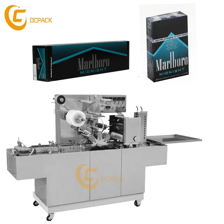 Stainless Steel Automatic Tobacco Shisha Box Cellophane Shrink Wrapping Machine Over Wrap Packing Machine