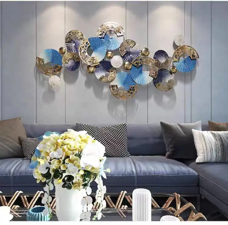 139x63Metal Oriental aesthetic Iron wall decoration Living room sofa background wall decoration Fashion wall decoration