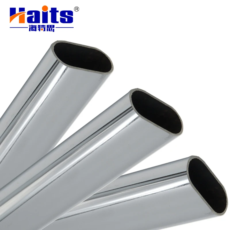Hot Selling Wardrobe Round Tubes Wardrobe Fittings Hanging Tube Rail Iron Oval Tubes