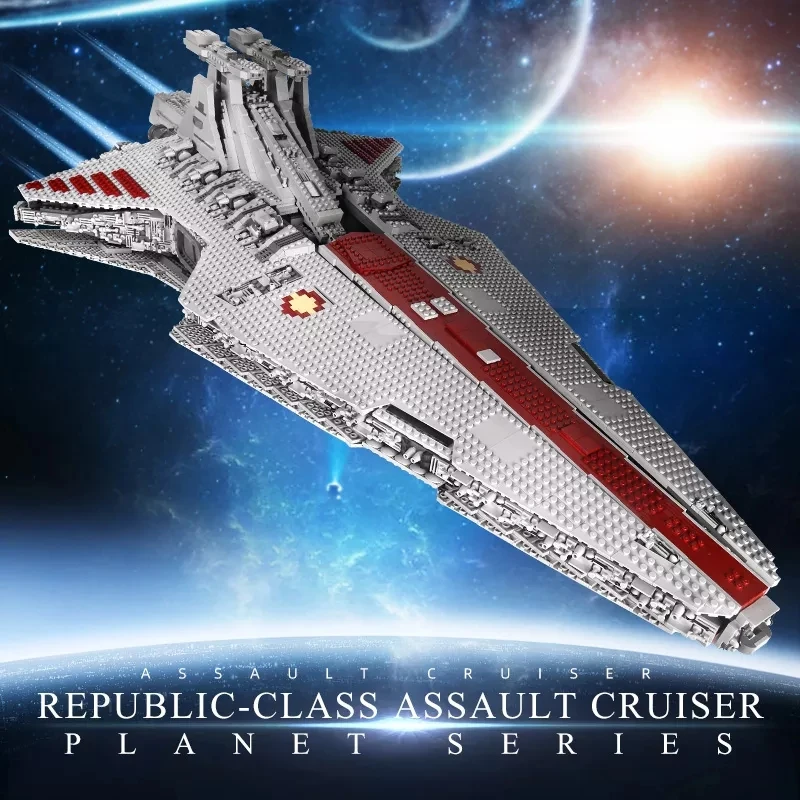 Mould King 21005 Republic Class Attack Cruiser War Building Block Toys Sets 6685PCS Huge Assemble Bricks Puzzle Game For Kids