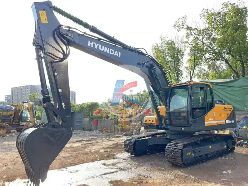 Hyundai 220 used excavator secondhand excavadora backhoe  22 ton in stock crawler digger hydraulic machine low price cheap