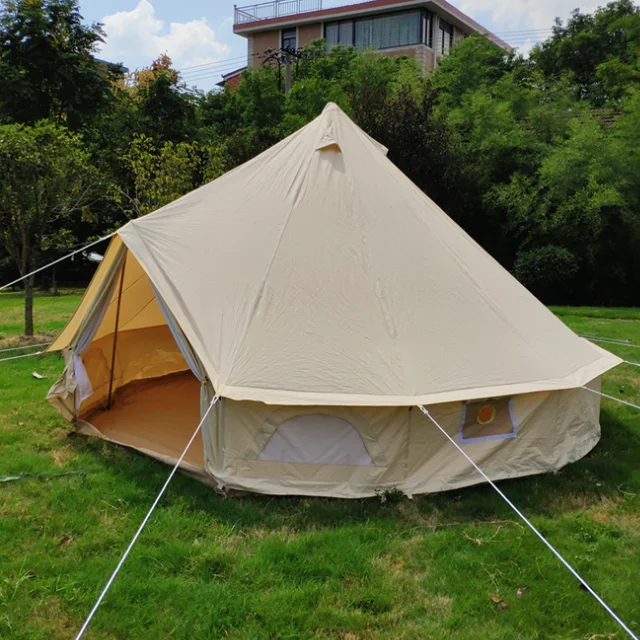 Waterproof Outdoor Cotton Canvas Glamping 6m Bell Tent