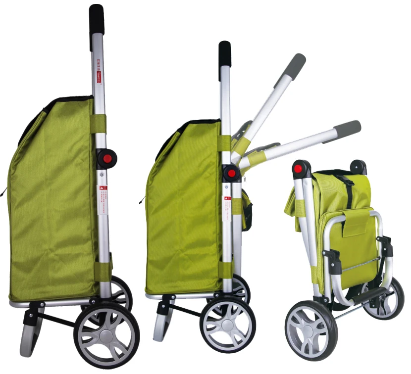 Factory Direct Supply High Quality Supermarket Shopping Trolleys Carts with Customized Frame & Wheels Portable Folding Carts