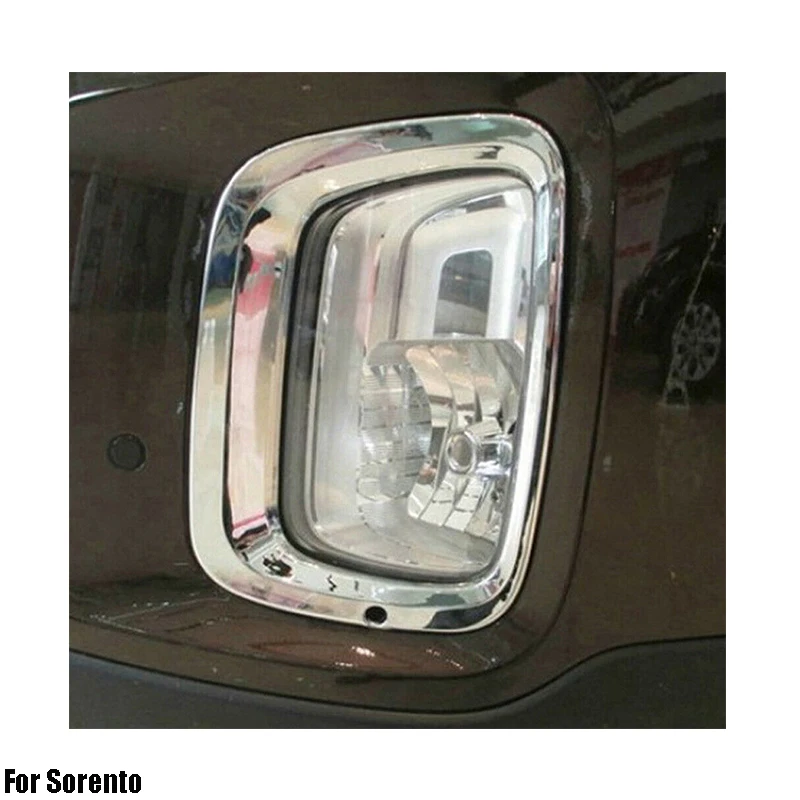 
ABS Chrome Front Head Fog light lamp Cover Trim For Sorento 2014-2015 