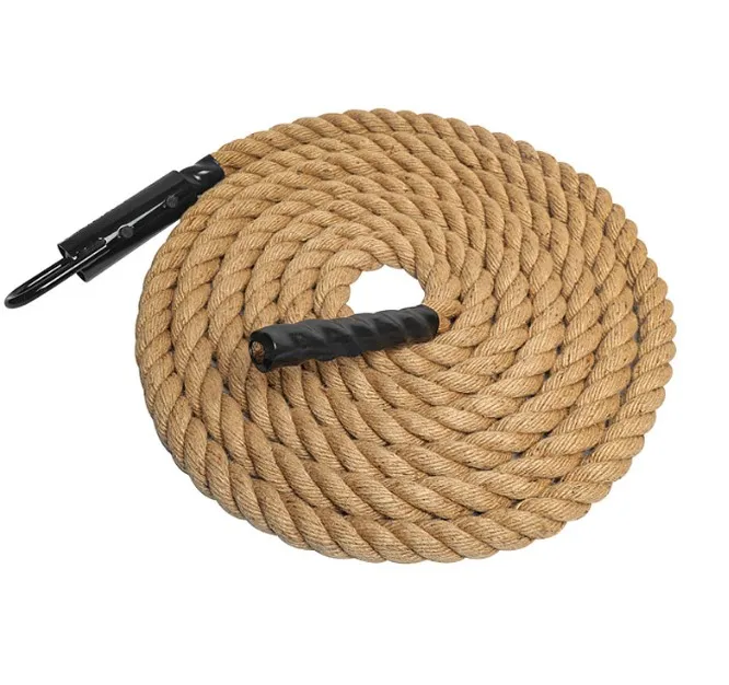 38mm 50mm Logo Printed Climbing Rope With Hook Jute Climbing Rope