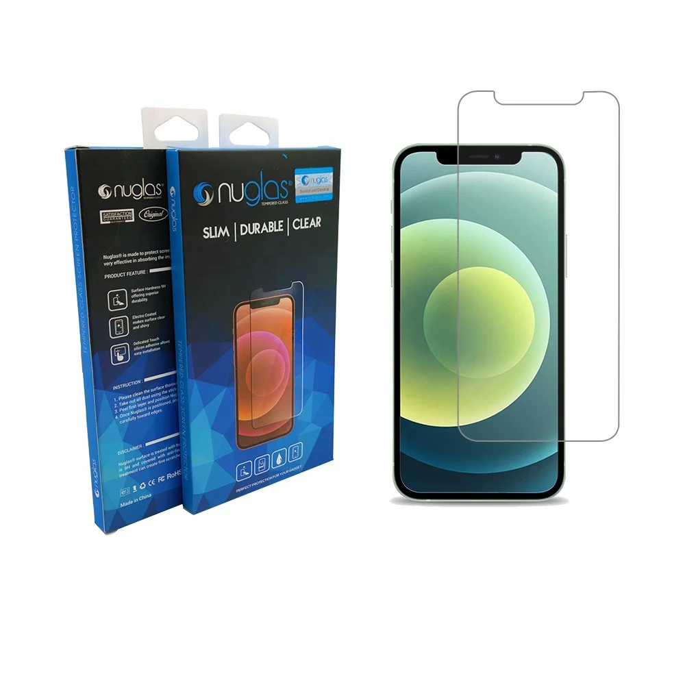 
For iPhone 12 screen protector, Nuglas premium tempered glass film for iPhone 12 screen protector  (1600100004031)