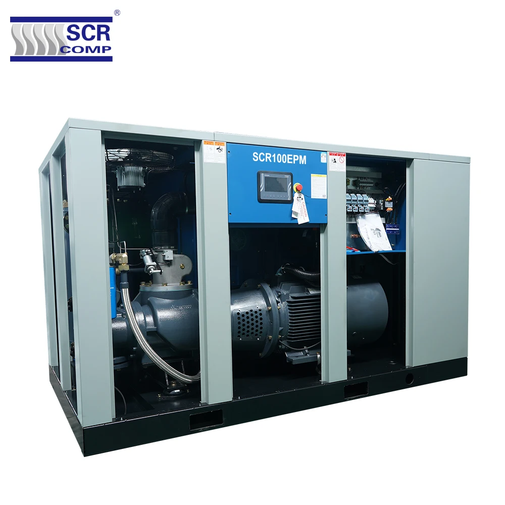 100hp 16m3/мин энергосбережения Профессиональный Постоянный магнит воздушный винтовой компрессор (SCR100EPM)