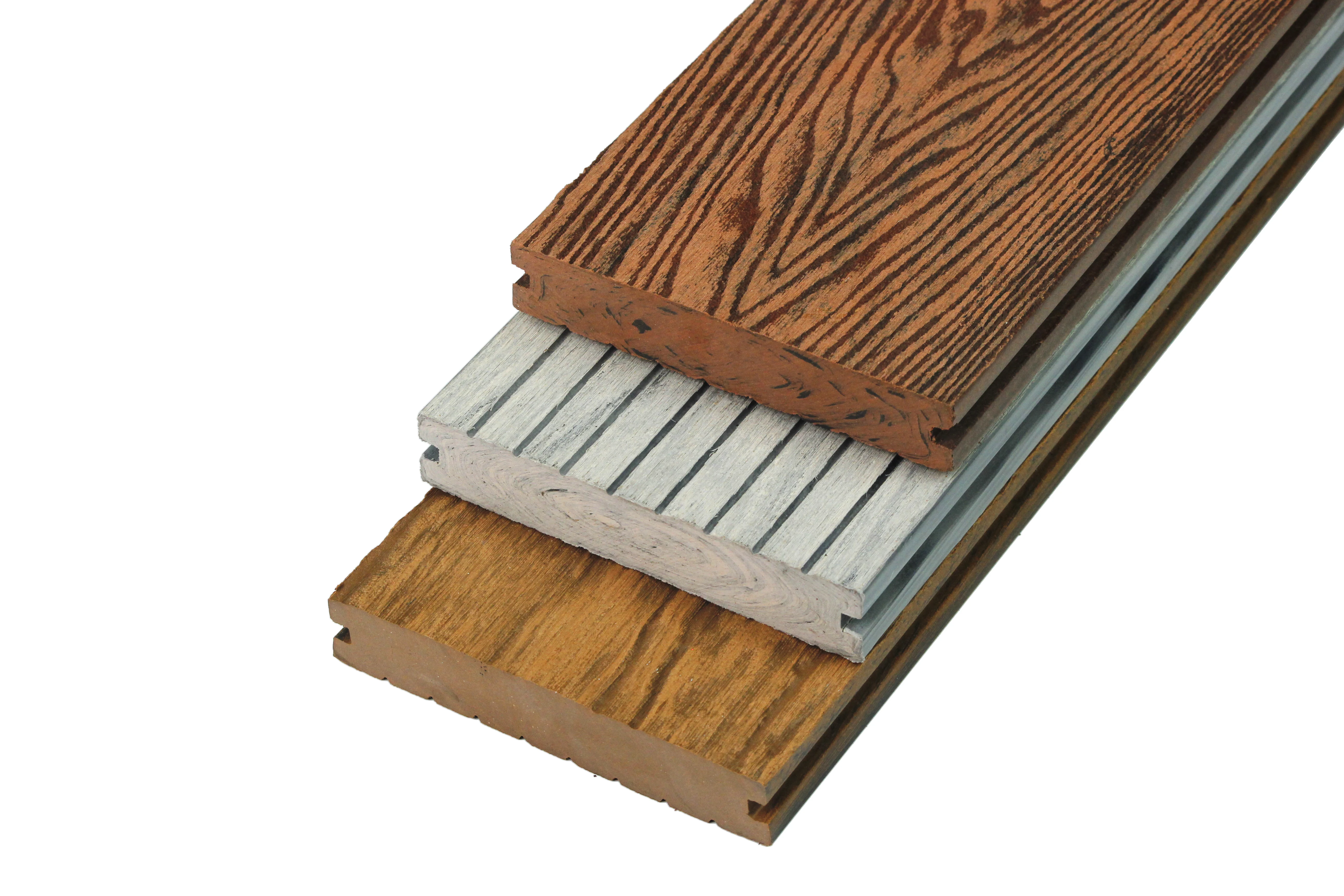 crack-resistant engineered composite decking board wpc