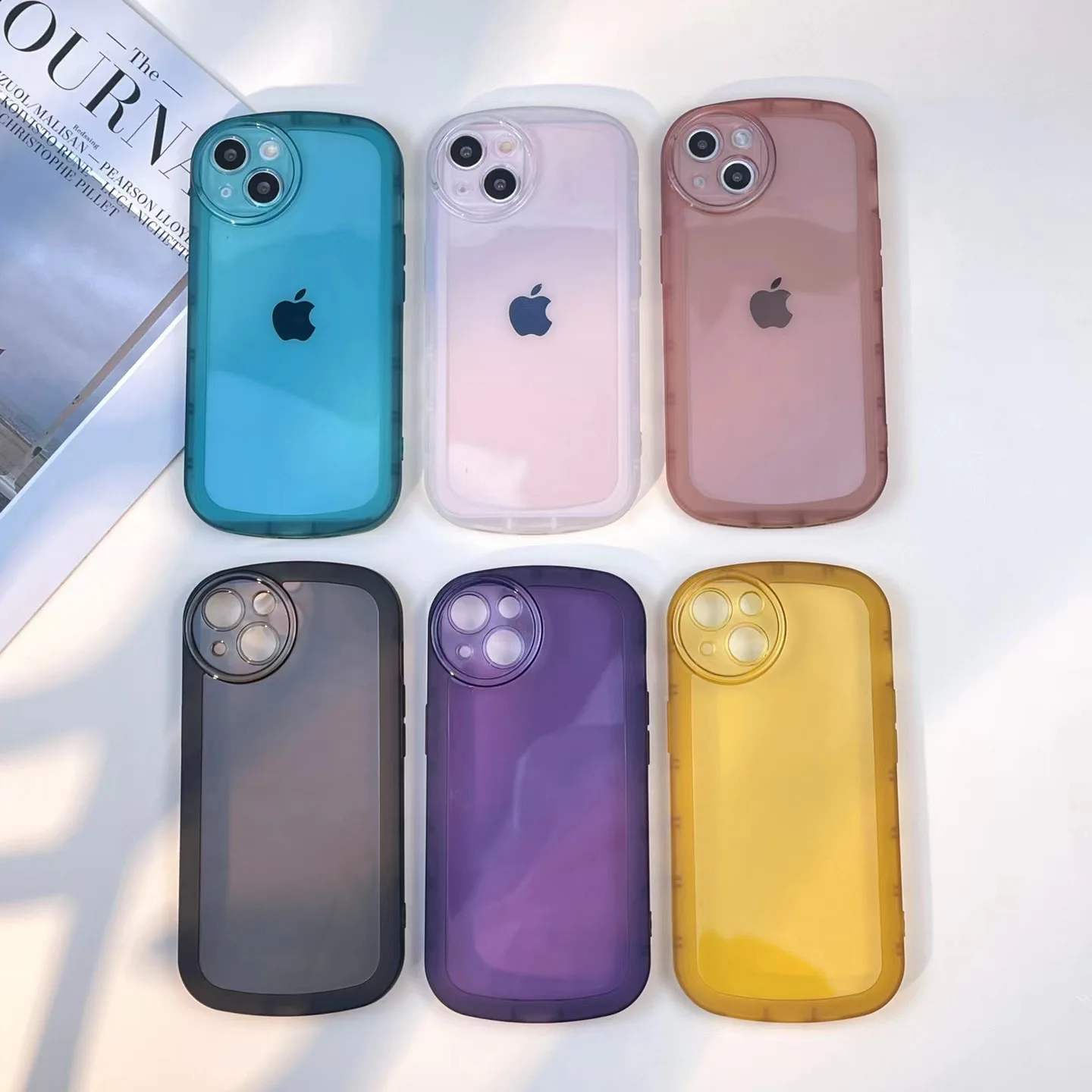 Ins Advanced Color TPU Soft Shell Transparent Too Empty for iPhone 13/12/11/XR/8/7 Phone Case