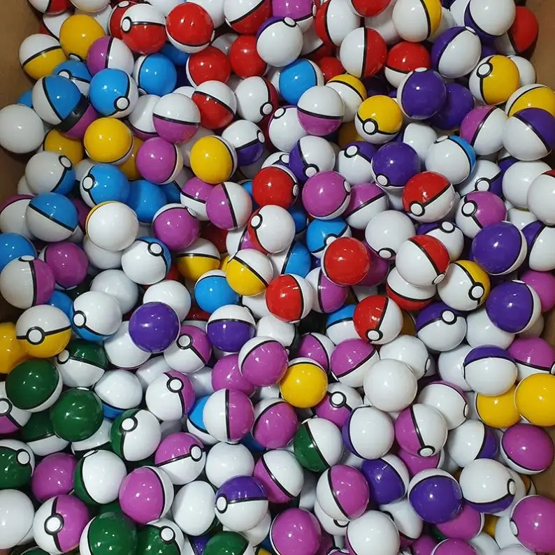 Popular Hot-sale Wholesale Capsule Toys 5cm Plastic PokeBall With inside Cartoon Figure Doll Pocket Monster Game Ball for Kids