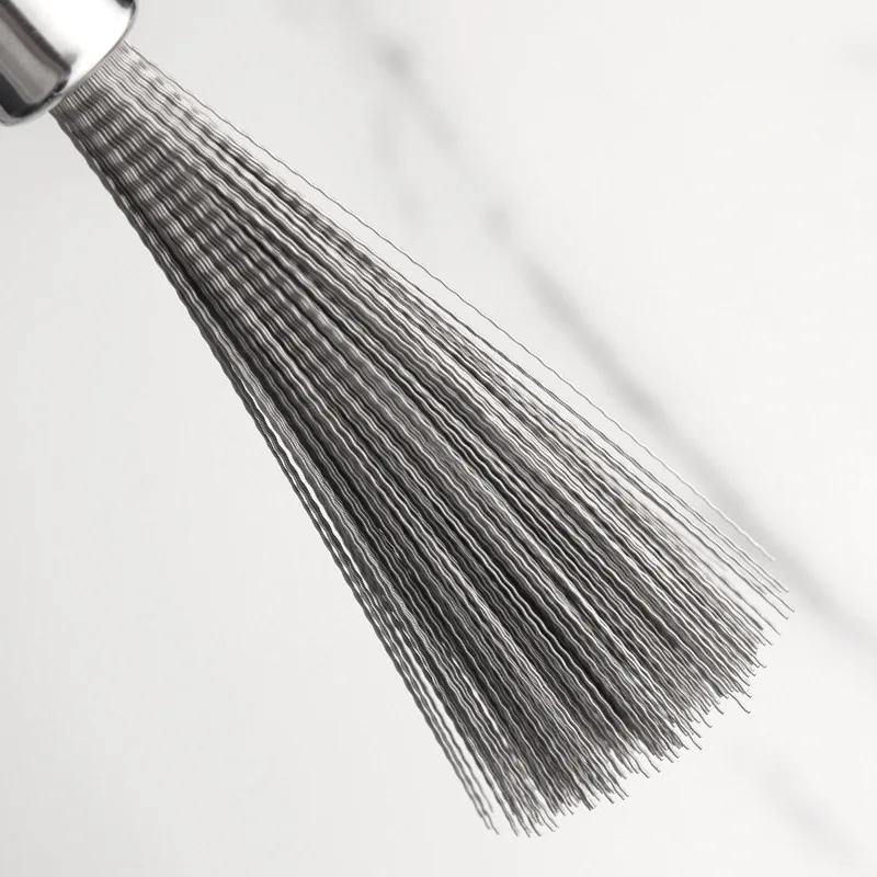 Best Selling Stainless Steel Pot Brush Long Handle Household Kitchen Cleaning Brush for Dishes Pots Pans Woks