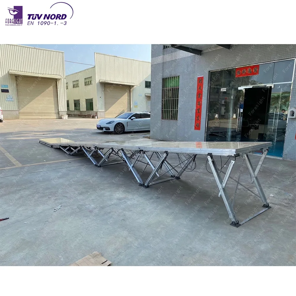 X Scissors shape 1m x 2m aluminum portable folding stage platform for sale