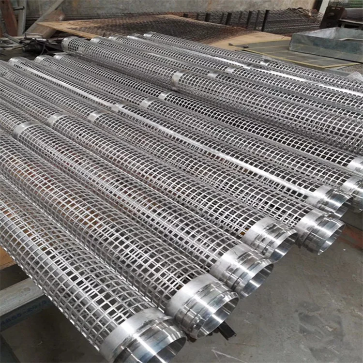 10 micron stainless steel perforated cylinder filter tube pipe exhaust