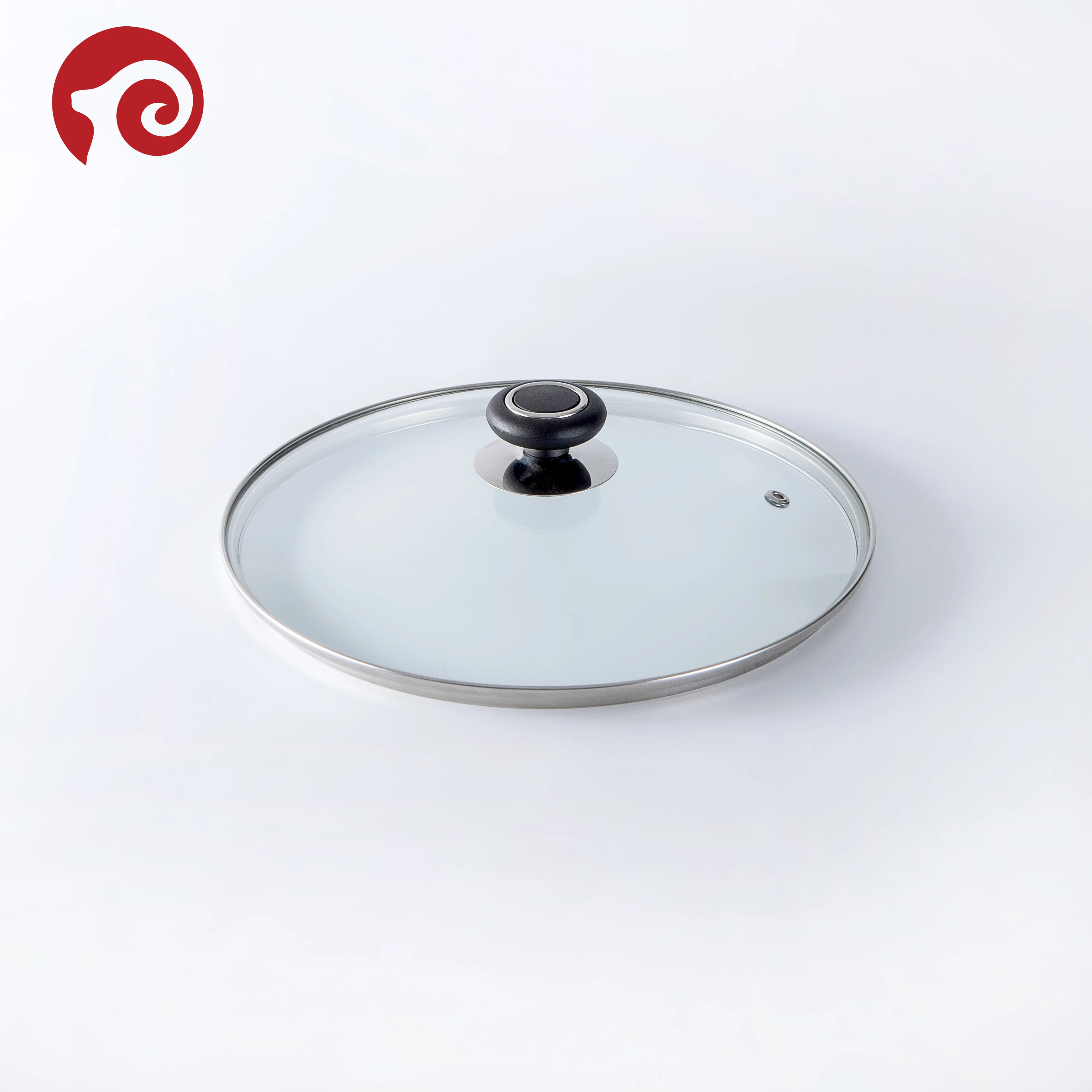 Manufacturer High Quality Clear Color Cookware Parts Tempered Glass Lid with Stainless Steel Rim